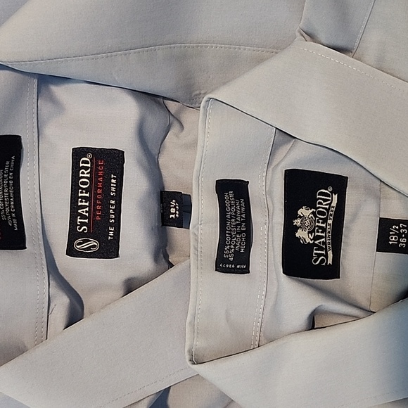 7 Shirt Bundle Safford Performance Dress shirts ALL size 18.5-19 36/37 - Picture 3 of 8